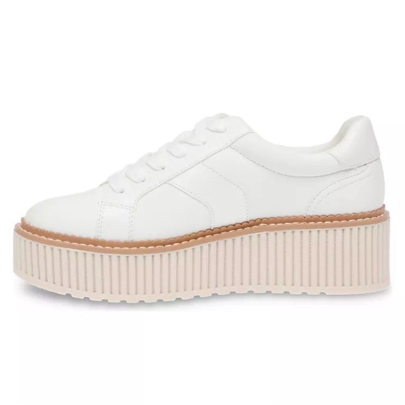 Dolce Vita Women’s Tiger Lace-Up Platform Sneakers in White Size 7 - Picture 3 of 11